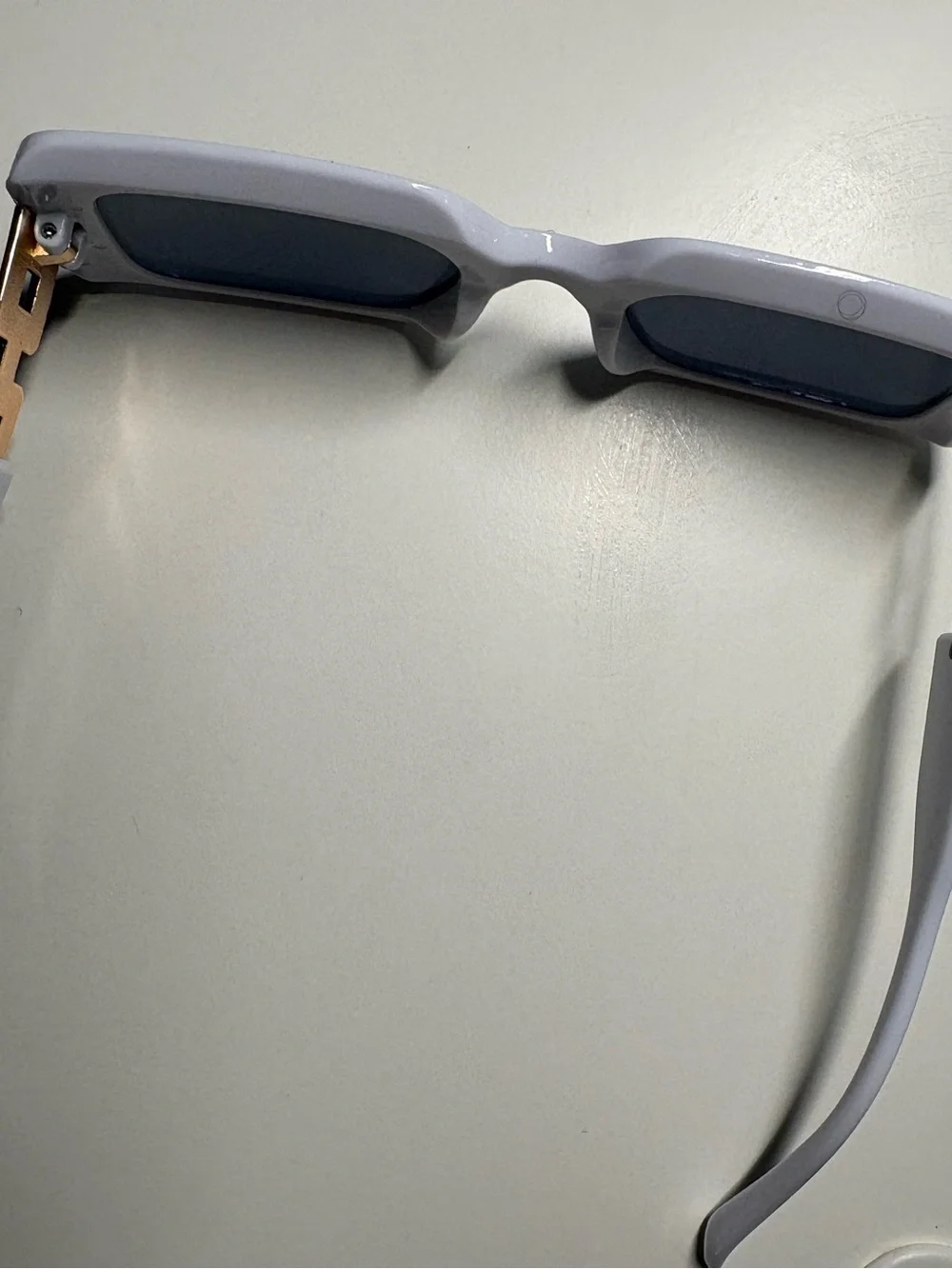 Kids White Square Frame Sunglasses - Classic UV Protection
